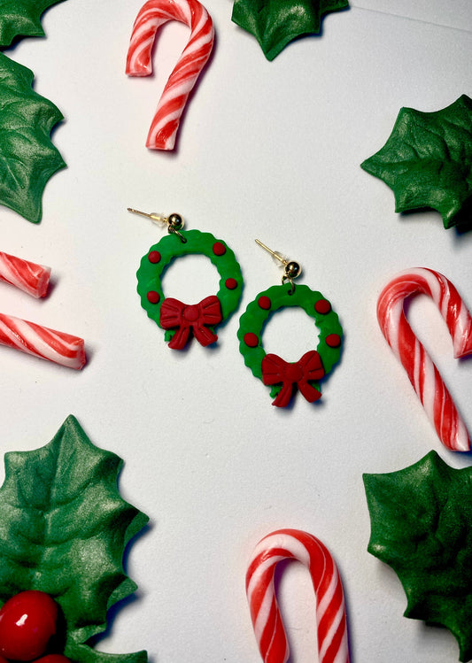 Christmas Wreath earrings